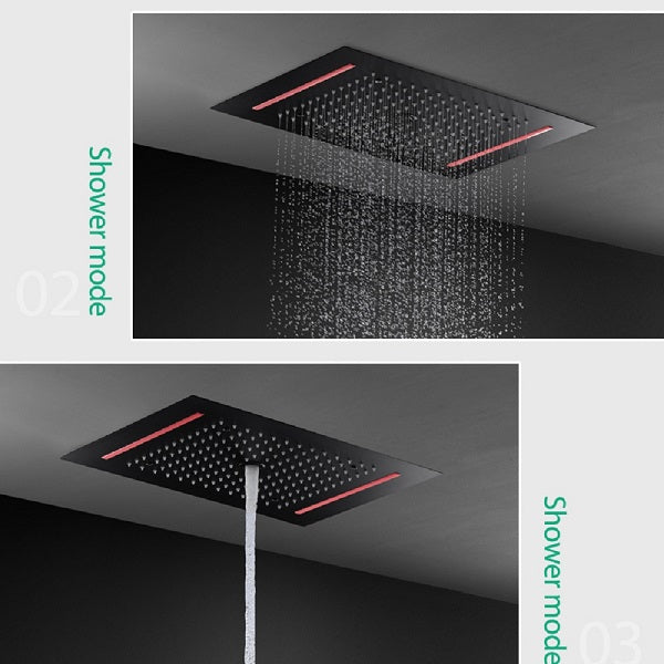 Cascada Genova 14"x20" Rainfall LED Shower Set - Cascada Showers