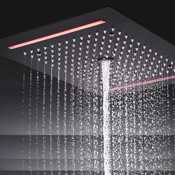 Cascada Genova 14"x20" Rainfall LED Shower Set - Cascada Showers