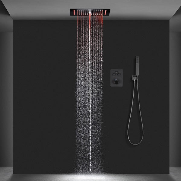 Cascada Genova 14"x20" Rainfall LED Shower Set - Cascada Showers