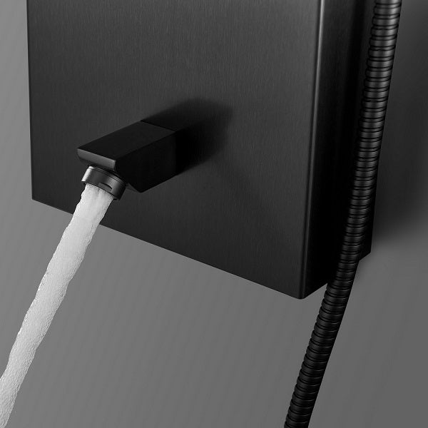 Cascada Showers 47" Matt Black Indoor Shower Panel: Modern Luxury for Your Bathroom - Cascada Showers