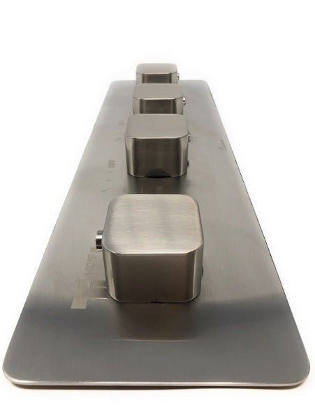 Contemporary 4-Knob Thermostatic Valve - Cascada Showers