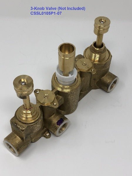 Shower Diverter Cartridge - 2-Way Diverter for 3-Knob Valve CSSL0105P1-07 (Top Knob) - Cascada Showers