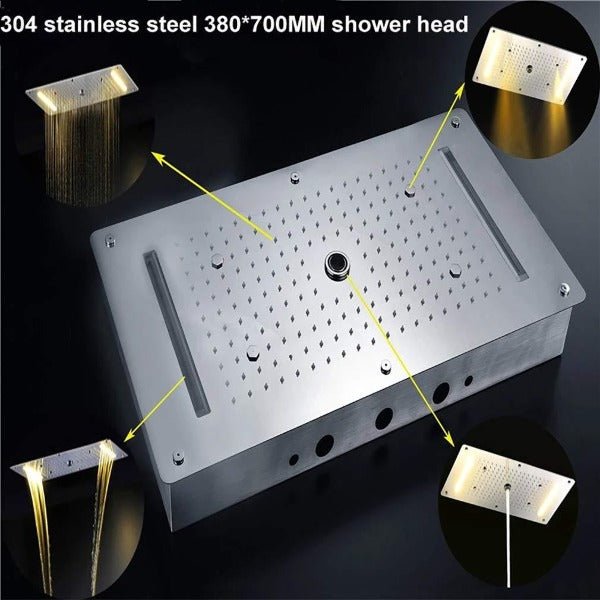 Voice-controlled luxury bathroom shower with Alexa support