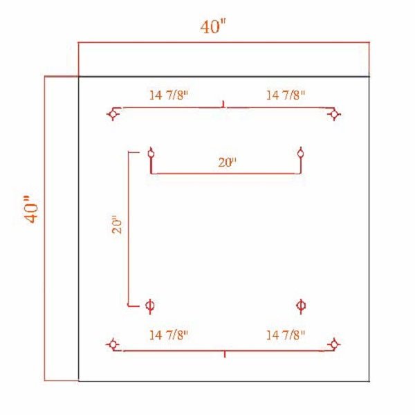 40" Rainfall LED Shower Set Double-Function Valve Brass Handheld Shower - Cascada Showers