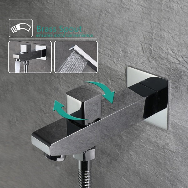 Cascada Luxury 22” Music LED shower system (Wall Mounted) with Single Valve & LCD Display, 3 function (Rain, Waterfall & Hand Shower) & Remote Control 64 Color Lights (Matt Black) cascada system LED bluetooth shower head with handheld speaker hot cold music rain rainfall musical light showerhead body spray jet waterfall lifting rod wall mounted high pressure thermostatic mixer black matte chrome oilrubbed bronze remote control