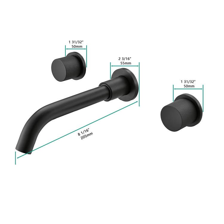 Cascada Modern Design Wall Mounted Bathroom Sink Faucet (Waterfall)