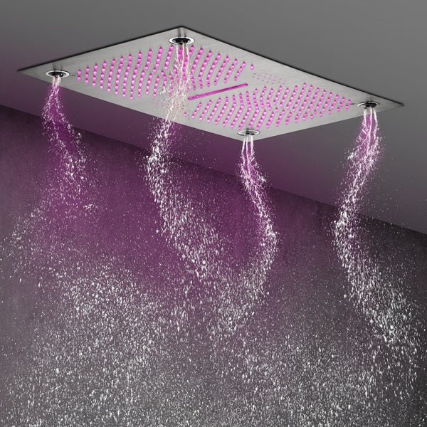 Cascada 16"x28" Matera Digital Rainfall Bluetooth LED Shower System - Cascada Showers