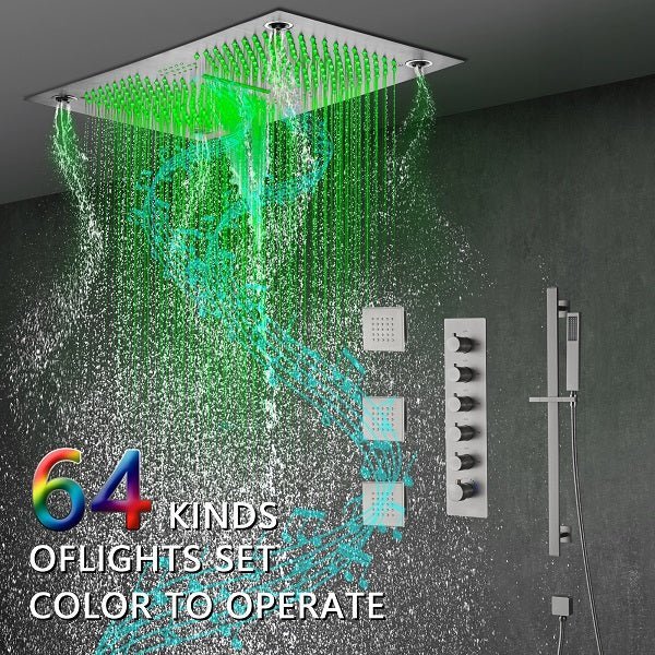 Hand shower with stainless steel hose included
