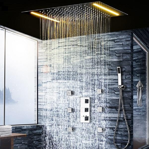 Cascada Luxury Bathroom Shower Set with Luxury 12 Shower Head (ceiling Mount) R