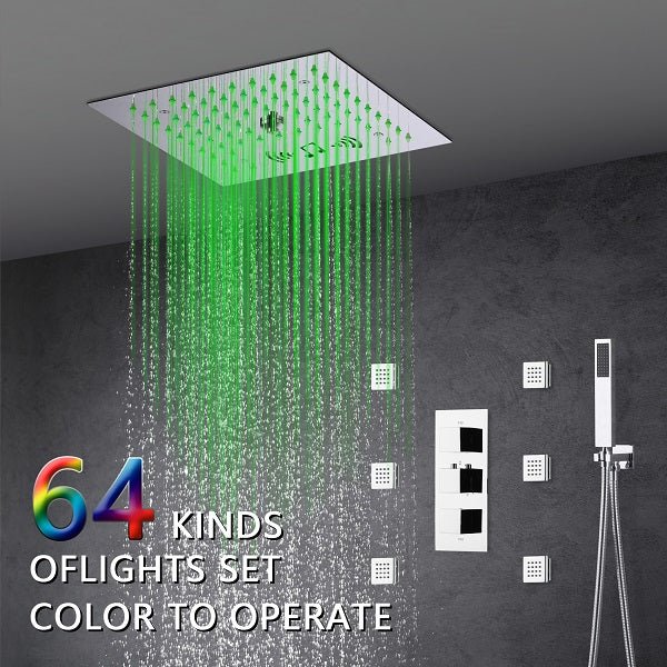 Cascada LED shower system; shower head; bathroom accessories; bathroom set; large shower head; shower system; LED shower head; shower head with handheld; wayfair Complete Shower System; LED shower system with built-in Bluetooth Speakers; multicolor LED built in Bluetooth speaker shower heads; music shower system; rain shower head; delta shower head; showerhead; black shower head; shower head with hose; shower hose; hand held shower head; shower head rainfall; rain shower head with handheld spray;