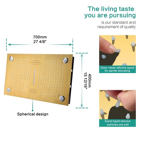 Remote-controlled LED shower system with 5 modes