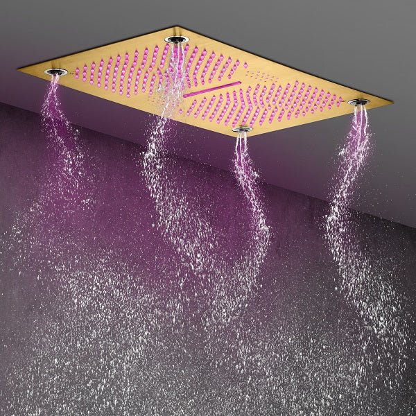 Premium stainless steel 16x28 LED shower head