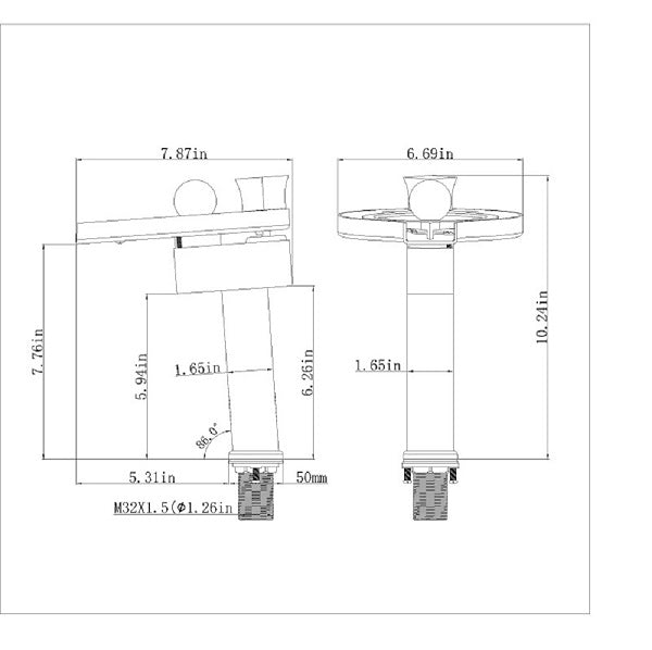 Color Changing LED Waterfall Vessel Faucet - Cascada Showers