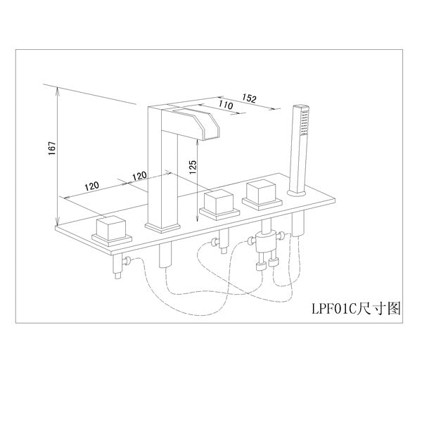 Deck Mounted Water Power LED Sink Faucet (Chrome Finish) - Cascada Showers