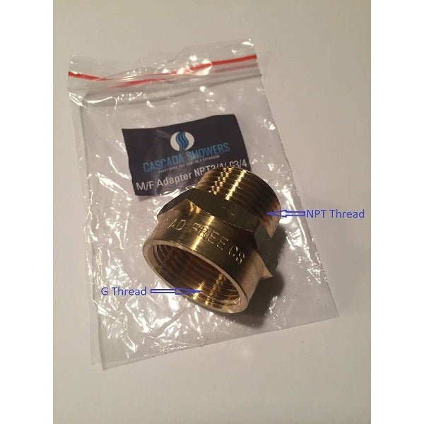 brass adapter fittings an fitting g thread metric bspt female to npt male pipe lead free 3 4 inch 3 4 taper threads g1 water 1 piece brass adapter fitting water line adapter pipe fitting solid structure durable G thread connector to NPT