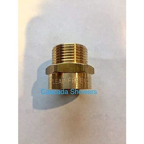 brass adapter fittings an fitting g thread metric bspt female to npt male pipe lead free 3 4 inch 3 4 taper threads g1 water 1 piece brass adapter fitting water line adapter pipe fitting solid structure durable G thread connector to NPT