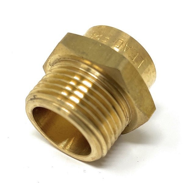 G Thread (Metric BSPP) Male to NPT Female Adapter - Lead Free (3/4" x 1/2") - Cascada Showers