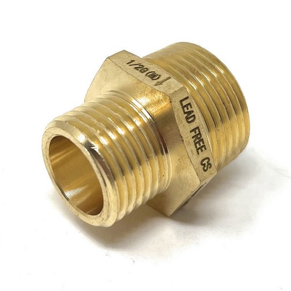 Cascada Showers 1/2 G Male × 3/4 NPT Male Brass Adapter – Durable Lead-Free Connector