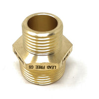 Gold Brass BSPP to NPT Male Pipe Converter – 1/2 G to 3/4 NPT by Cascada Showers