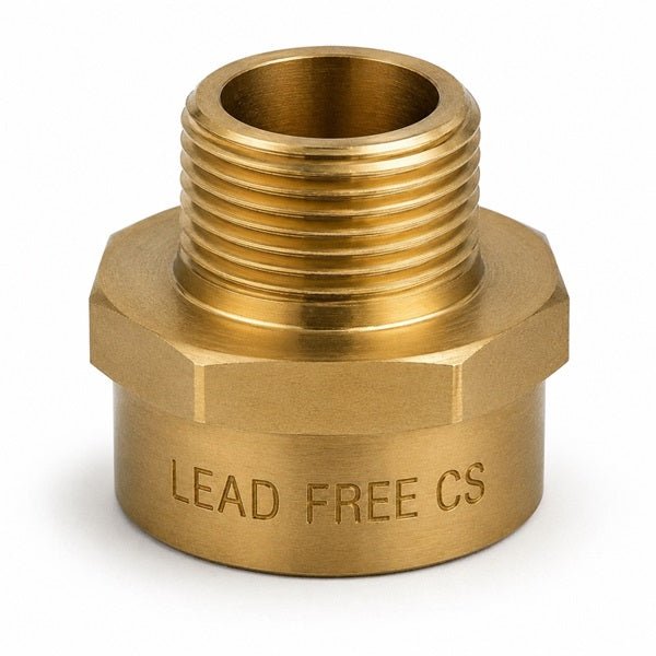 Lead-free brass 1 inch G female to 3/4 inch NPT male pipe adapter