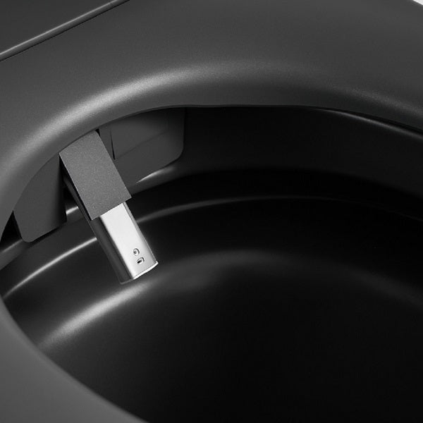 Rear wash bidet spray on Milano smart toilet with instant warm water heating system