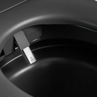 Rear wash bidet spray on Milano smart toilet with instant warm water heating system