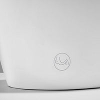 Touchless foot sensor at base of smart toilet for hands-free auto flush activation