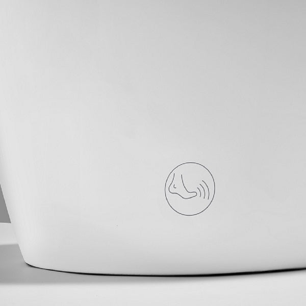Touchless foot sensor at base of smart toilet for hands-free auto flush activation