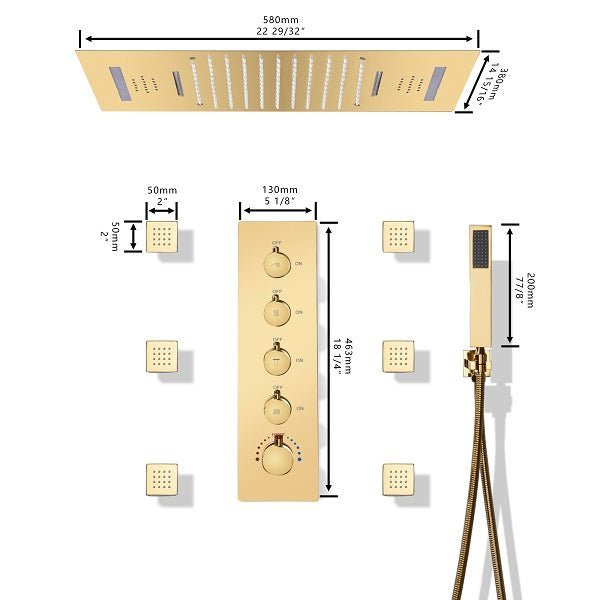 Serenity showerhead running multiple functions simultaneously