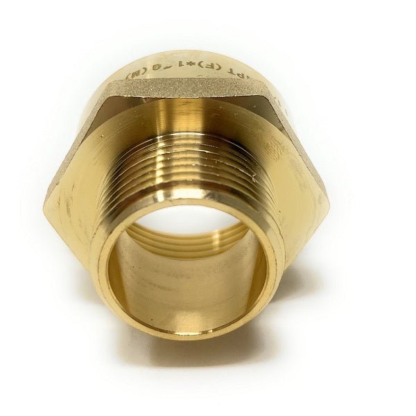 Leak resistant BSPP to NPT brass adapter for high pressure applications