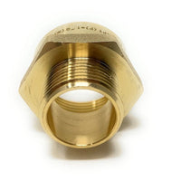 Leak resistant BSPP to NPT brass adapter for high pressure applications