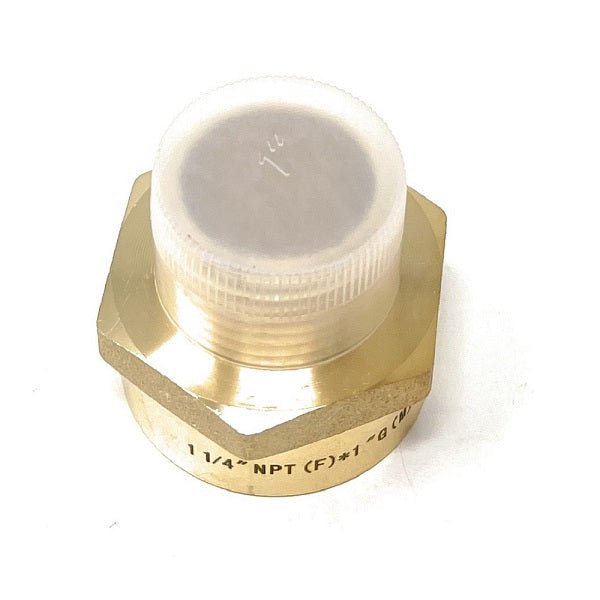Brass BSPP to NPT adapter with corrosion resistant lead free construction