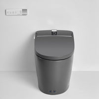 Cascada Milano matte gray smart toilet front view with modern architectural design