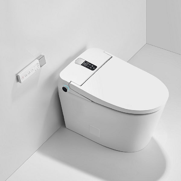 Cascada Milano white smart toilet front view with auto-open lid and touchless bidet system