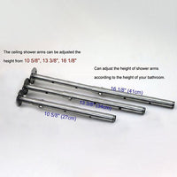 40" Square Ceiling Mount Rainfall Shower Head, include Shower Arm - Cascada Showers