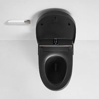 Soft-close seat and lid on Milano smart toilet with quiet damper hinge
