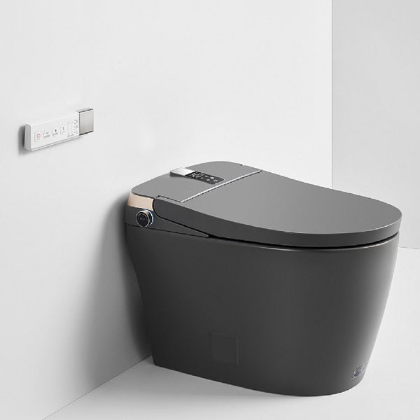 Soft-close seat and lid on Milano smart toilet with quiet damper hinge mechanism