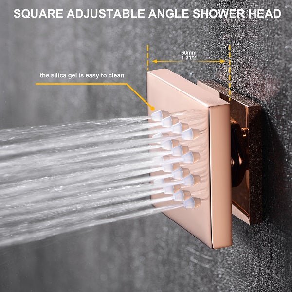 Cascada Capri 9"x22” Music LED Shower System with Bluetooth, LED Lights & Body Jets