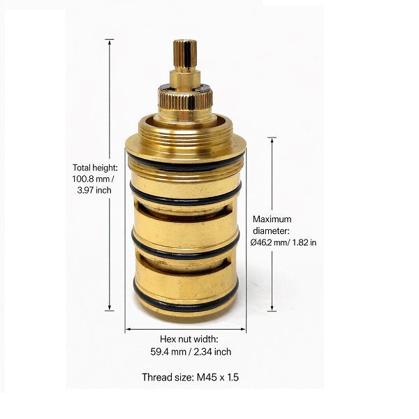 Brass fitting with dimensions of B-Type shower mixing valve cartridge