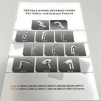 Installation instructions for an infra-red sensor faucet 