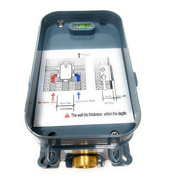 Built-in box thermostatic valve rough-in installation