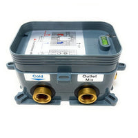 2-way shower mixing valve with dual handles