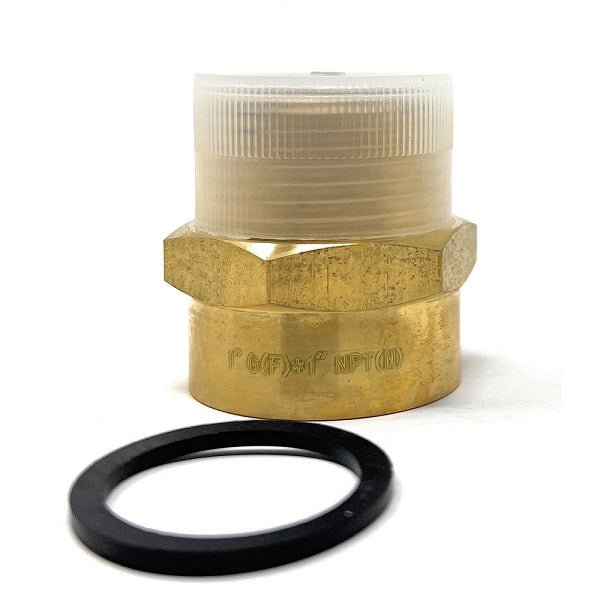 BSPP to NPT lead-free brass fitting adapter with washer screw-in installation