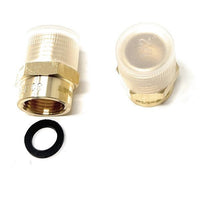 BSPP to NPT lead-free brass fitting with washer for industrial water systems