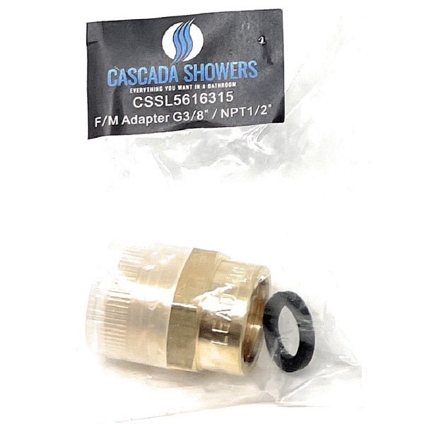 Brass G Thread NPT pipe fitting adapter with washer for residential plumbing