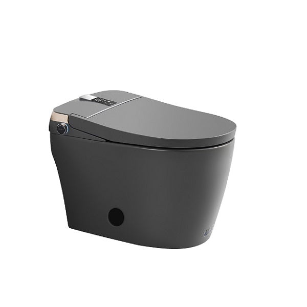 Milano smart toilet in minimalist bathroom with matte gray finish and clean aesthetic