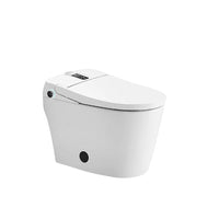 Cascada Milano white smart toilet front view with auto-open lid and touchless bidet system