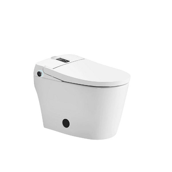 Cascada Milano white smart toilet front view with auto-open lid and touchless bidet system
