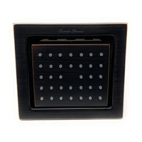Cascada square body spray jet matte black – clean front product shot flush mount