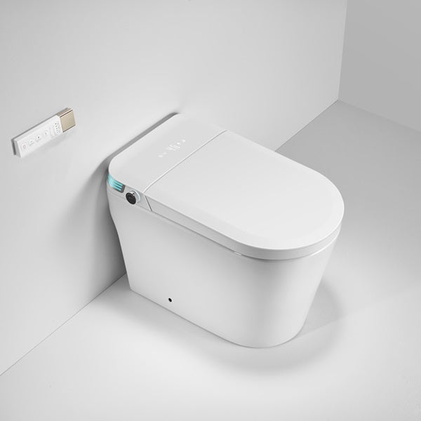 Rear ambient light on Annecy smart toilet base creating soft atmospheric glow